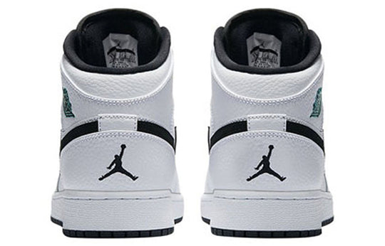 (GS) Air Jordan 1 Retro Mid 'Hyper Jade' 554725-122 Big Kids Basketball Shoes  -  KICKS CREW