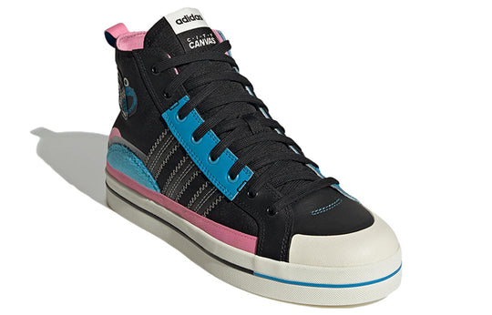 adidas neo City Canvas Hi SSJF x Sesame Street x JF 'Black Blue Pink' GY2189