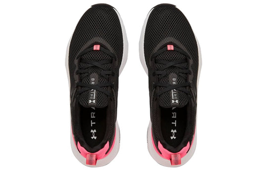 (WMNS) Under Armour Charged Breathe Trainer 2 Running Shoes Black/Pink 3023012-001