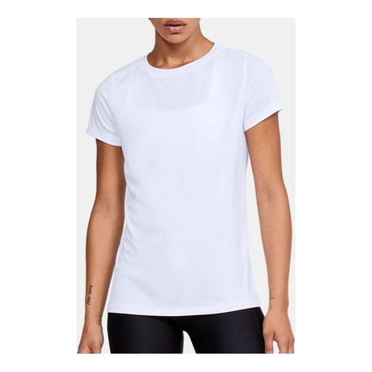 (WMNS) Under Armour Velocity Solid Crew Short Sleeve T-Shirt 'White' 1298706-100