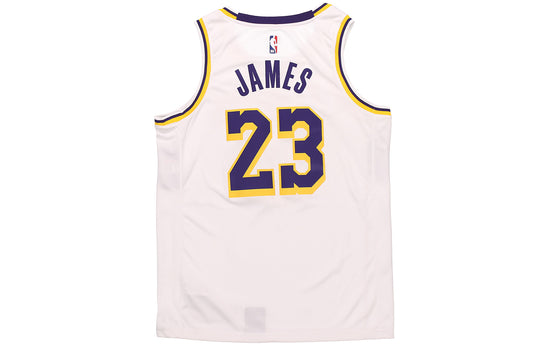 Nike NBA Los Angeles Lakers LeBron James No. 23 Jersey White AA7101-111