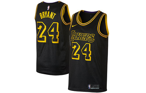 Nike Lakers City Edition Kobe Swingman 'Black Yellow' AJ6432-011