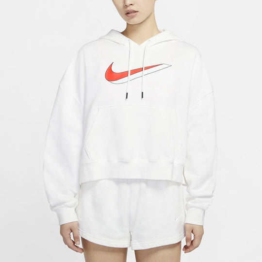 (WMNS) Nike Casual Sports Pullover hoodie White DJ1075-100