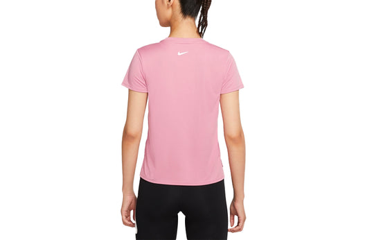 (WMNS) Nike Dri-FIT Swoosh Run Logo Printing Round-neck Pink DD4899-630