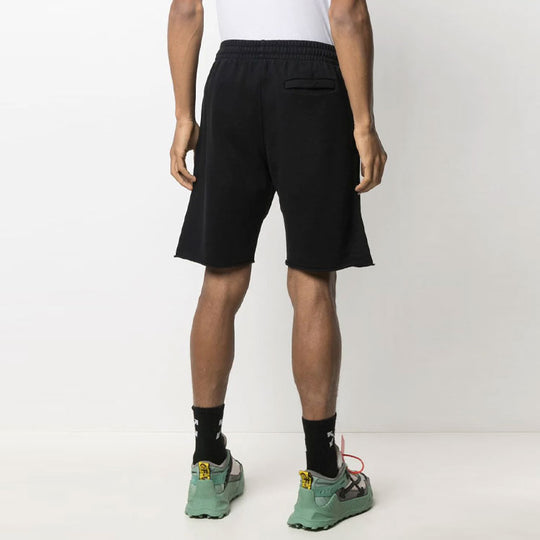 Off-White Men's SS21 Logo Sports Shorts Black OMCI006R21FLE0051001