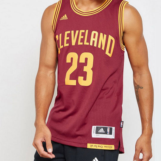adidas SW Cleveland Cavaliers LeBron James Jersey 'Red Yellow' A61199