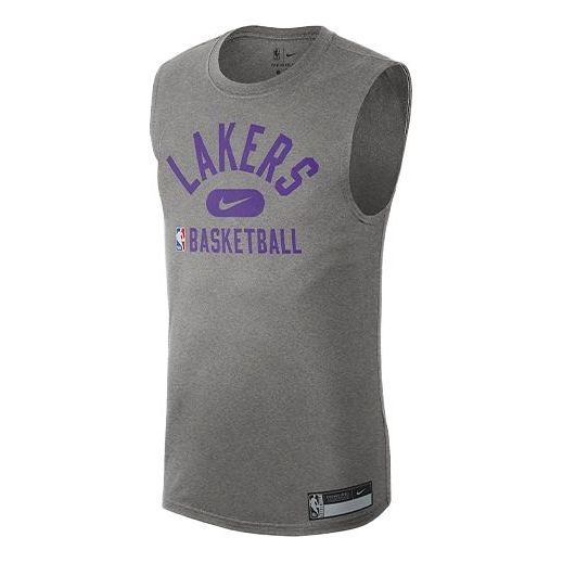 Nike NBA Dri-FIT Los Angeles Lakers Basketball Training Sports Sleeveless Gray DM3228-063
