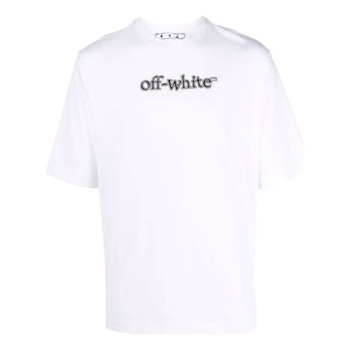 OFF-WHITE FW21 Logo Printing Short Sleeve T-shirt Ordinary Version White OMAA119F21JER0050110 T-shirts - KICKSCREW