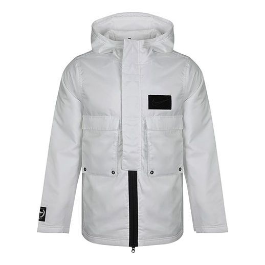 Nike Lebron Big Pocket Woven Stay Warm Hooded Track Jacket 'Mountain White' CK6772-121