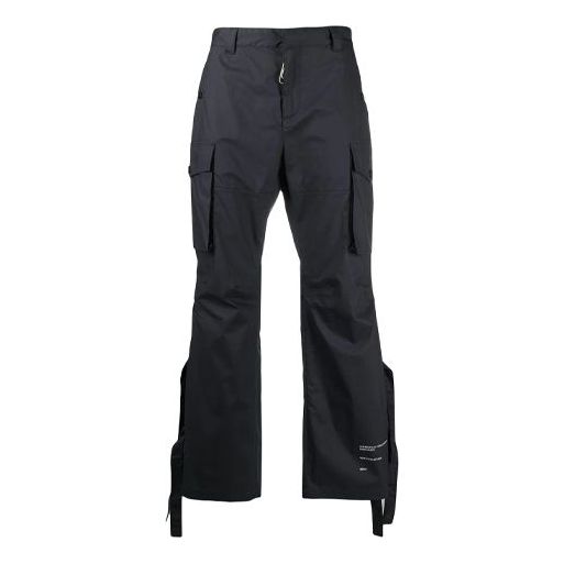 Men's OFF-WHITE SS21 Printing Cargo Casual Pants Version Black OMCF026S21FAB0010601 Casual Pants - KICKSCREW