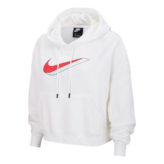 (WMNS) Nike Casual Sports Pullover hoodie White DJ1075-100